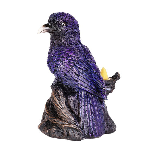 Quoth the Raven Back Flow Polyresin Incense Burner - 6.75" x 5.25" - Discreet Smoker