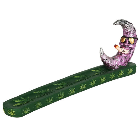 Cool Stoner Moon Polyresin Incense Burner - 11.2" - Discreet Smoker