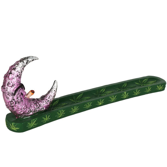 Cool Stoner Moon Polyresin Incense Burner - 11.2" - Discreet Smoker