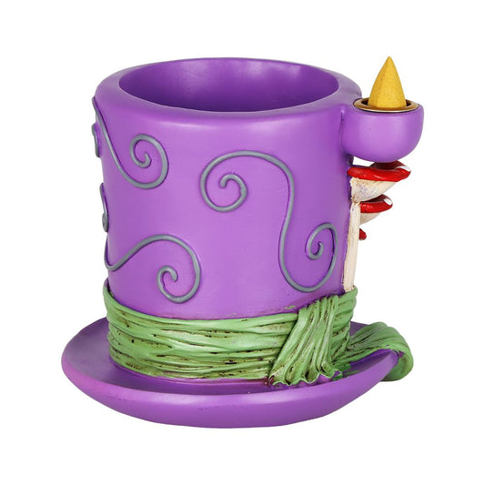 Mad Hatter Shroom Waterfall Backflow Polyresin Incense Burner - 4.75" x 5" - Discreet Smoker