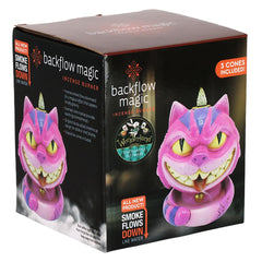 Grinning Cheshire Cat Backflow Polyresin Incense Burner - 4.25" x 4.5" - Discreet Smoker