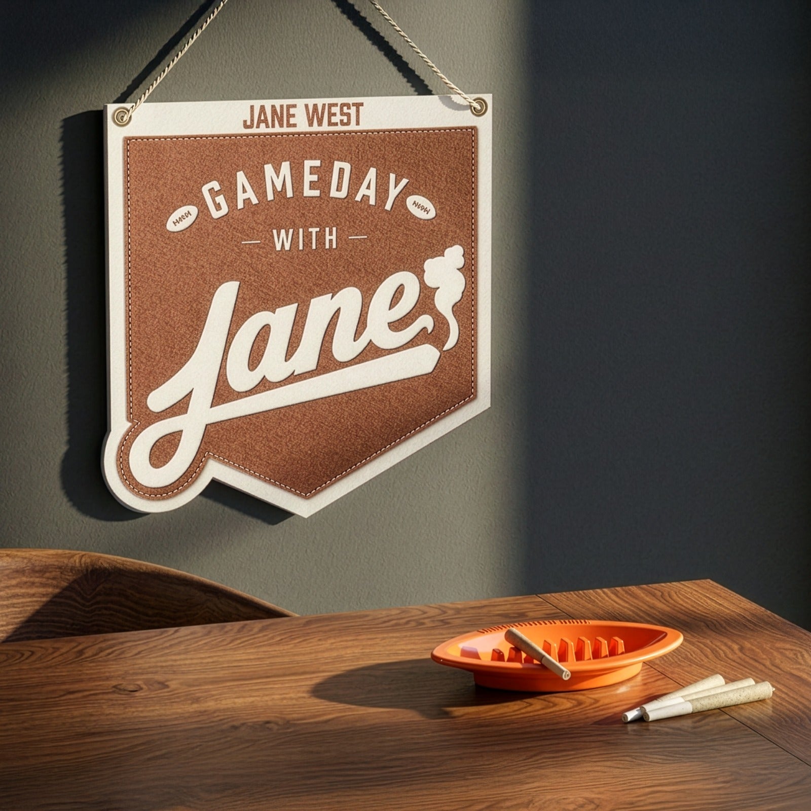 Gameday With Jane Football Ashtray - Discreet Smoker