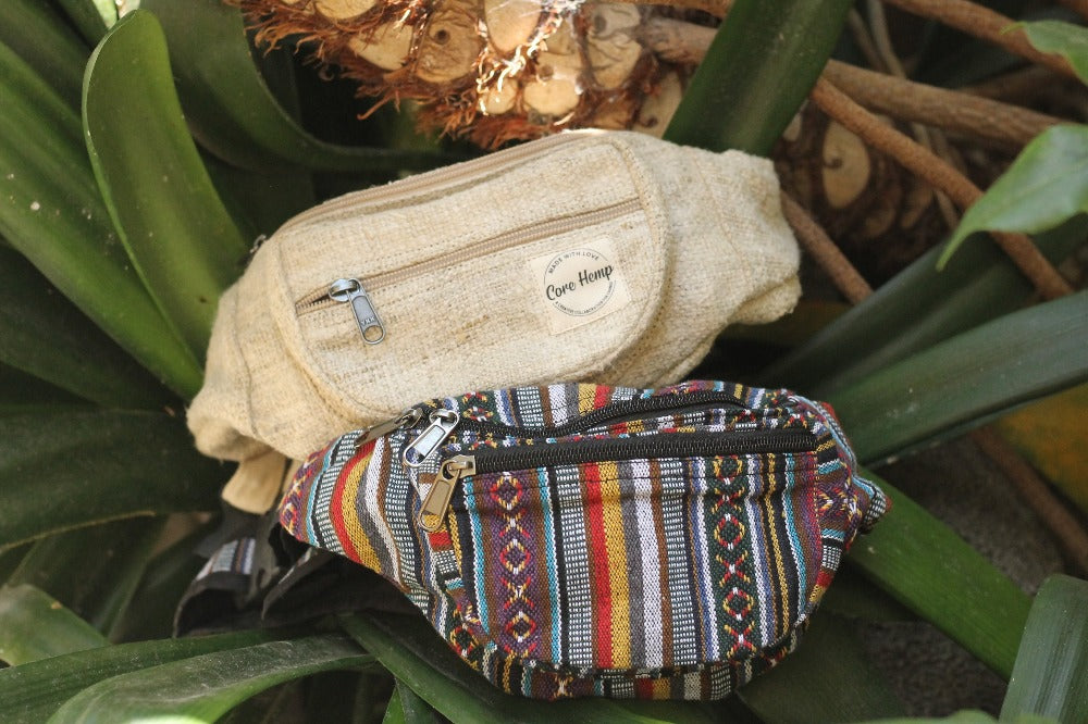 two fanny packs in nature