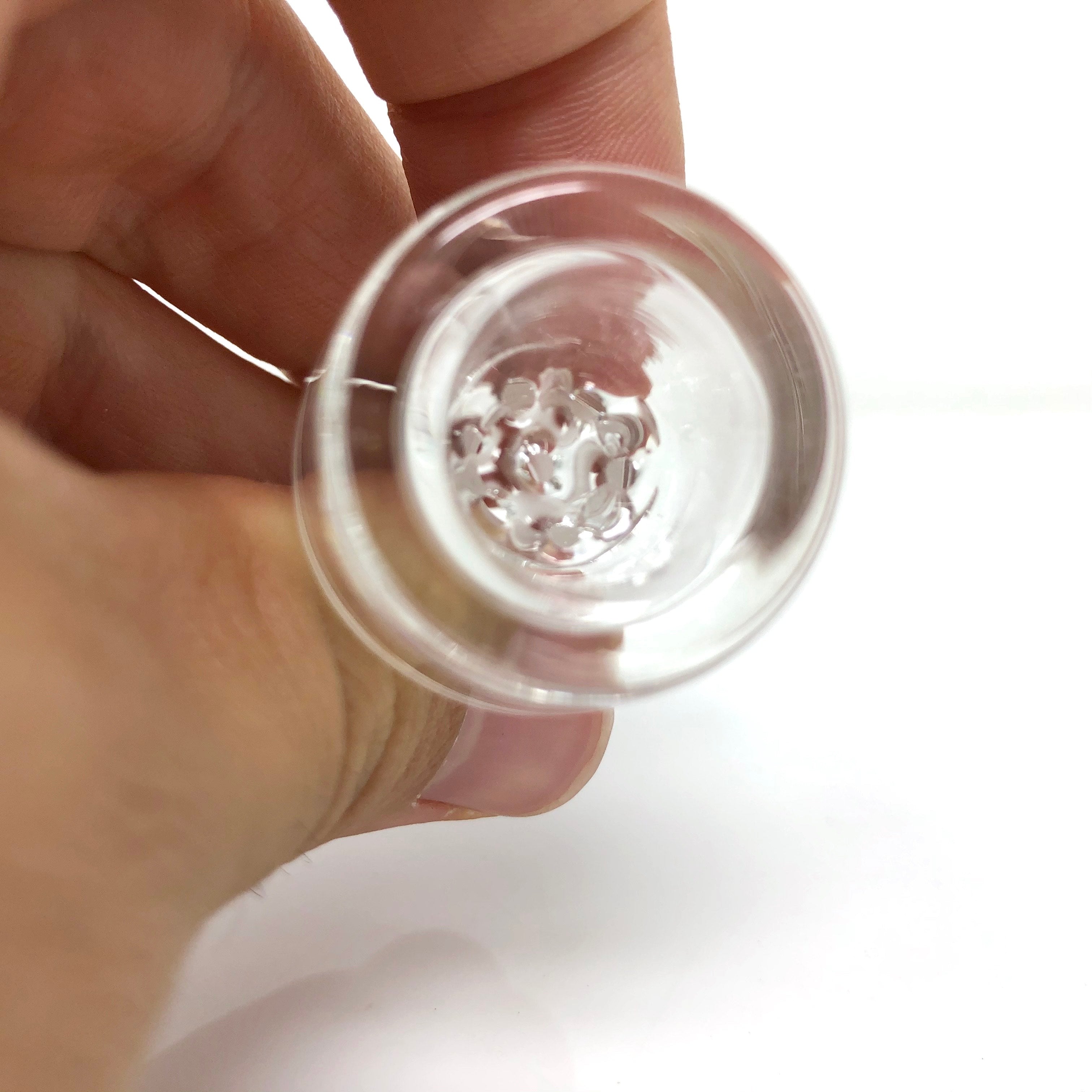 7 Hole Glass Screen Bowl 14mm Male & 18mm Male - Discreet Smoker