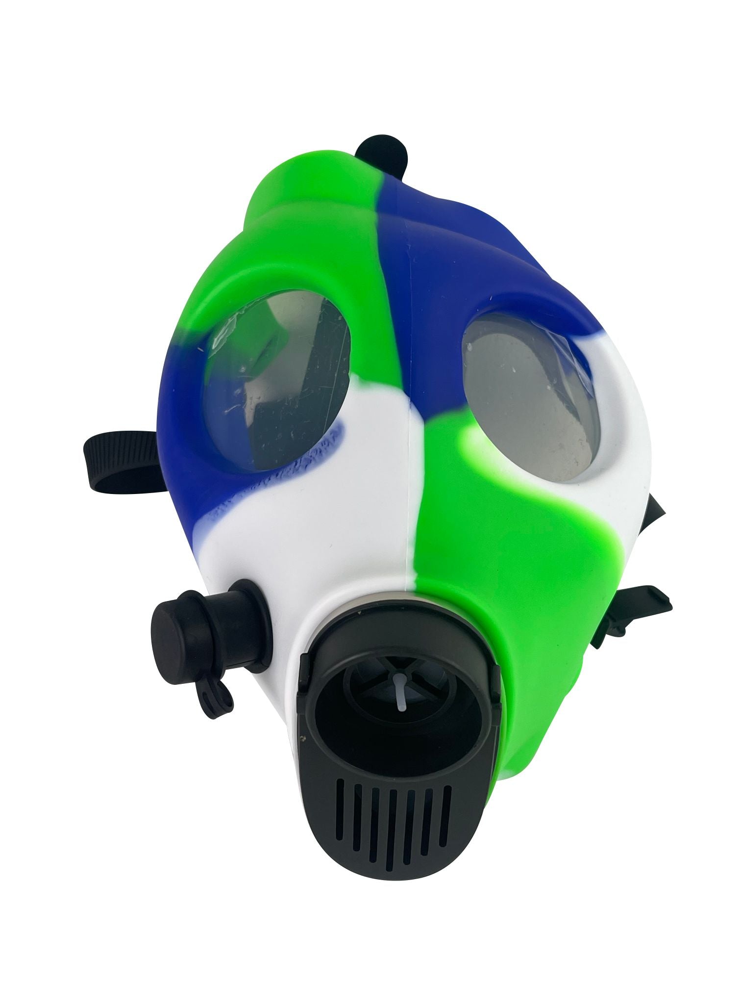 Multi-Colored Silicone Skull Gas Mask Bong - Discreet Smoker