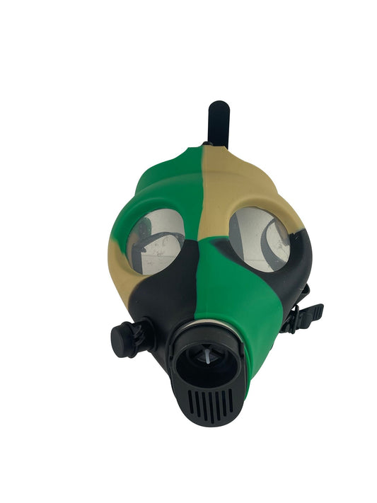 Multi-Colored Silicone Skull Gas Mask Bong - Discreet Smoker