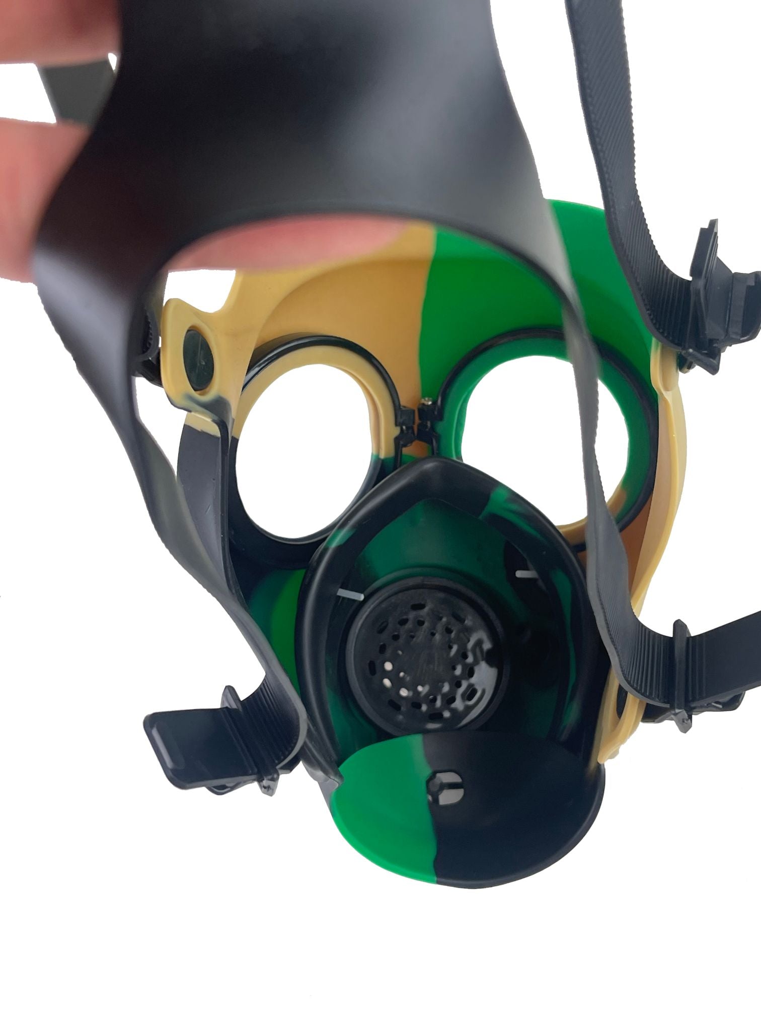 Multi-Colored Silicone Skull Gas Mask Bong - Discreet Smoker