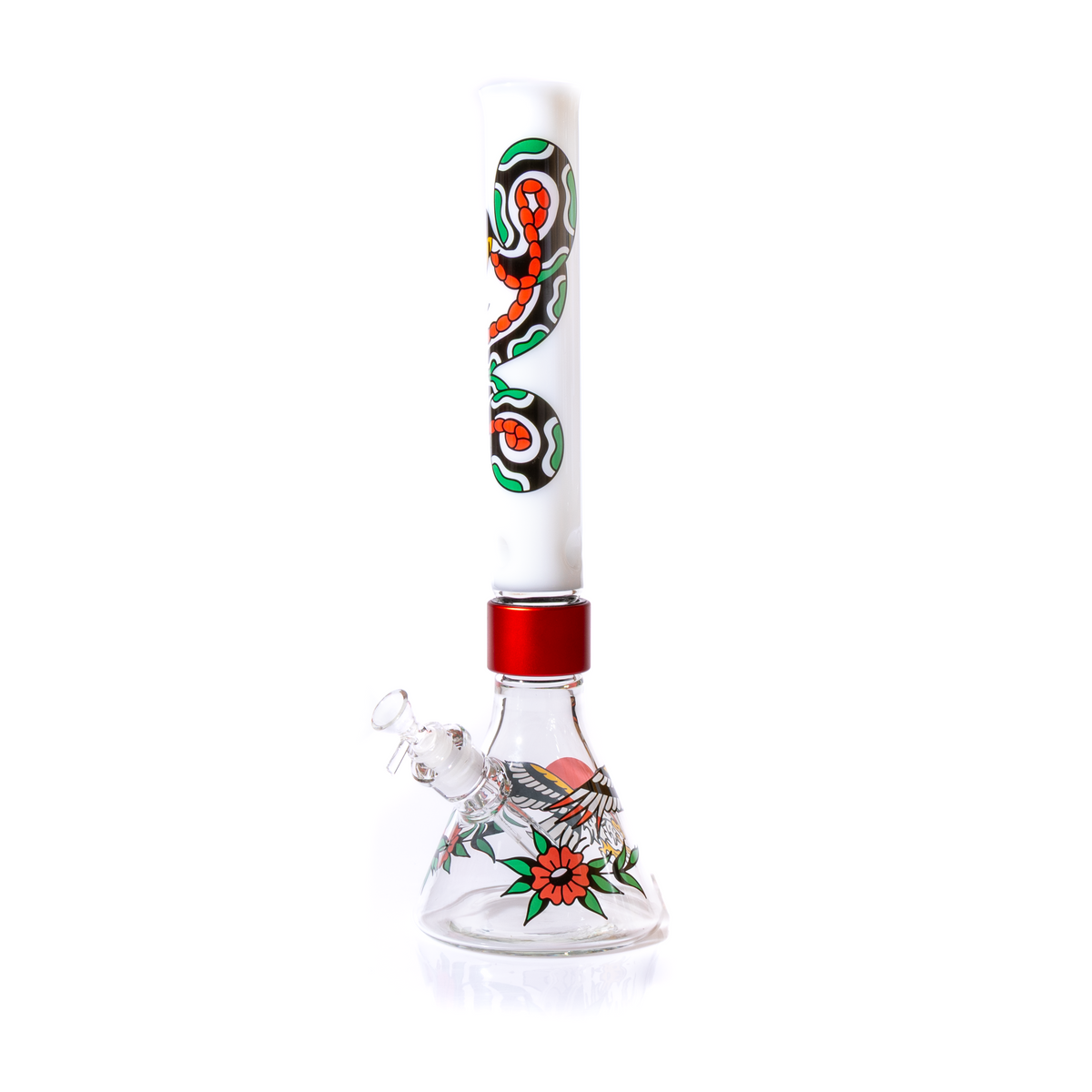 Inked Tall Beaker - Discreet Smoker