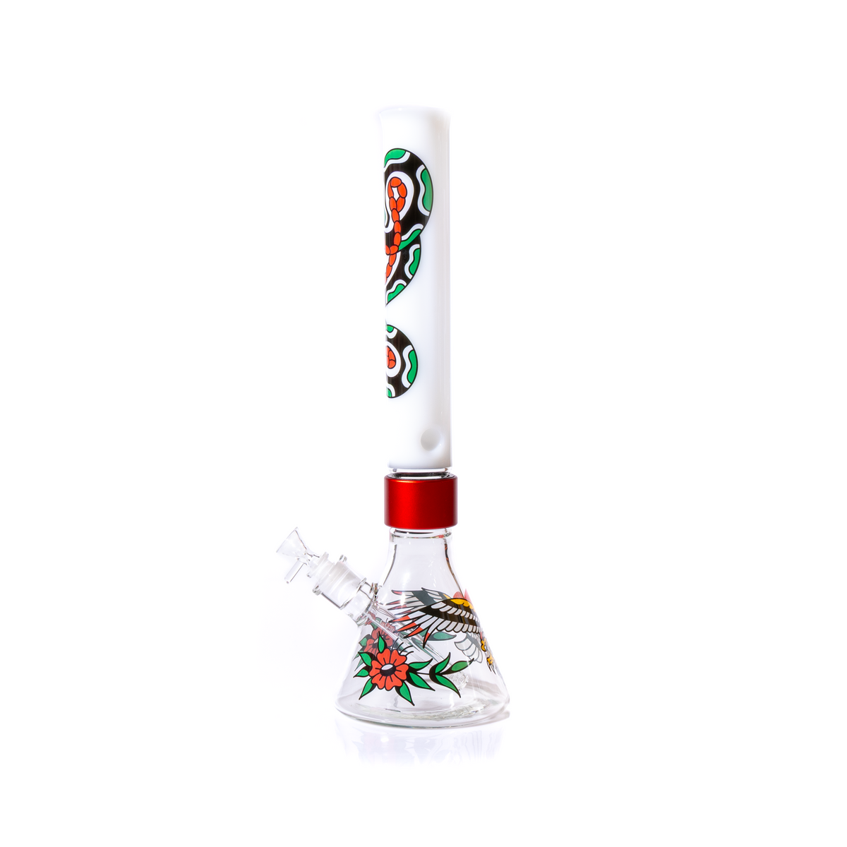 Inked Tall Beaker - Discreet Smoker