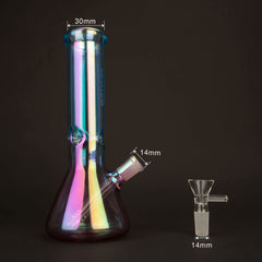 Iridescent Beaker Bong 8 Inch - Discreet Smoker