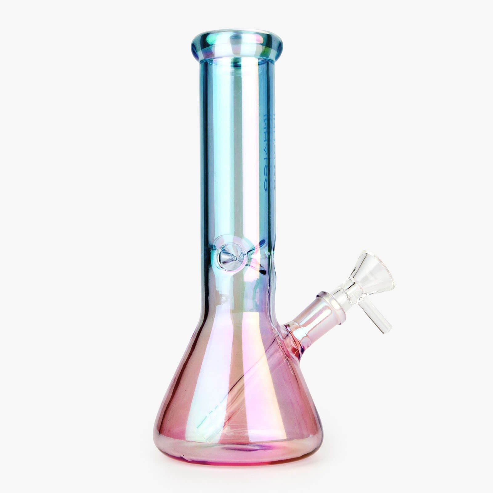 Iridescent Beaker Bong 8 Inch - Discreet Smoker