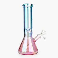 Iridescent Beaker Bong 8 Inch - Discreet Smoker