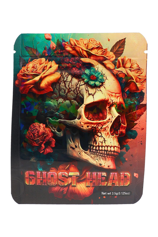 Mylar ⅛ oz Bags – Skull Designs – 50 Pack – Choose Style - Discreet Smoker