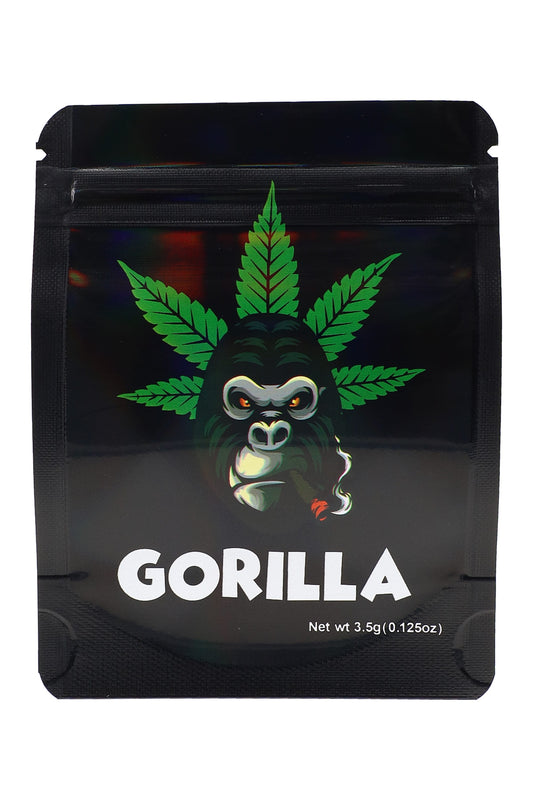 Printed Mylar 3.5 g Bags “Ape Series” – Choose Design – 50-Pack - Discreet Smoker