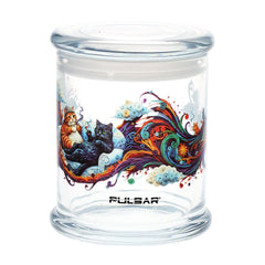 Pulsar Pop Top Glass Jar | Large | 4.5" x 3.9"