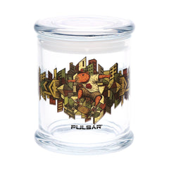 Pulsar Pop Top Glass Jar | Large | 4.5" x 3.9"