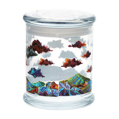 Pulsar Pop Top Glass Jar | Large | 4.5" x 3.9"