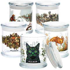 Pulsar Pop Top Glass Jar | Large | 4.5" x 3.9"