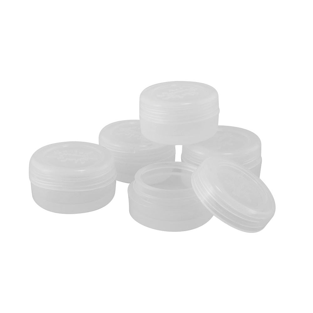 5CT BOX - NoGoo Silicone Container - 7ml / Clear - Discreet Smoker