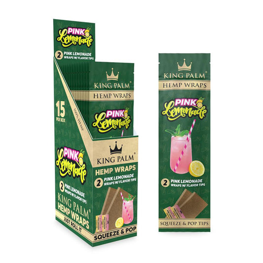 King Palm 2pk Hemp Wraps 15ct Display - Discreet Smoker