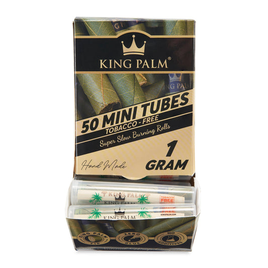 King Palm Single Leaf Tubes 50ct Dispenser – Mini Size - Discreet Smoker