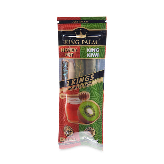 King Palm Dual Flavor King Size 2pk Leaf Tubes - 20ct - Discreet Smoker