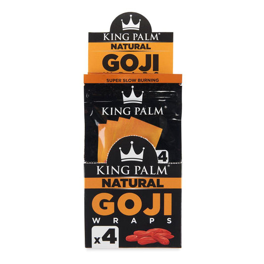 King Palm 4pk Goji Wraps 15ct Display - Discreet Smoker