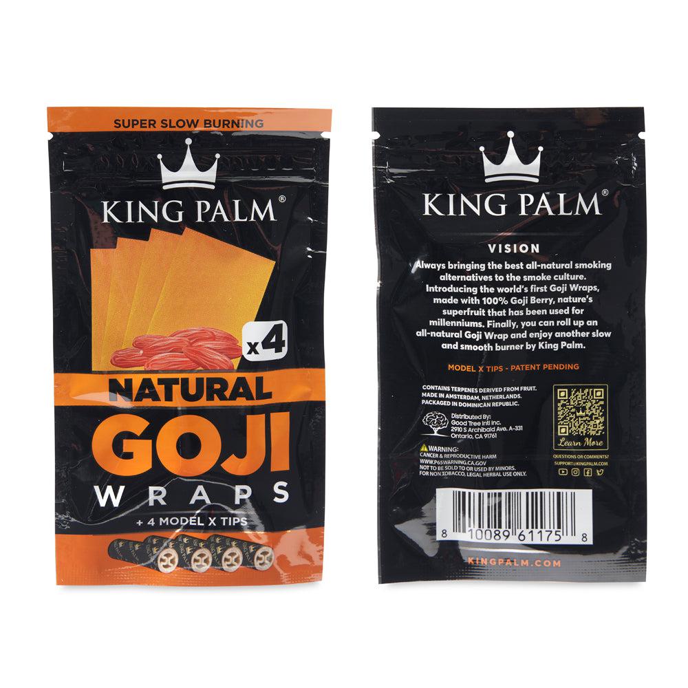 King Palm 4pk Goji Wraps 15ct Display - Discreet Smoker