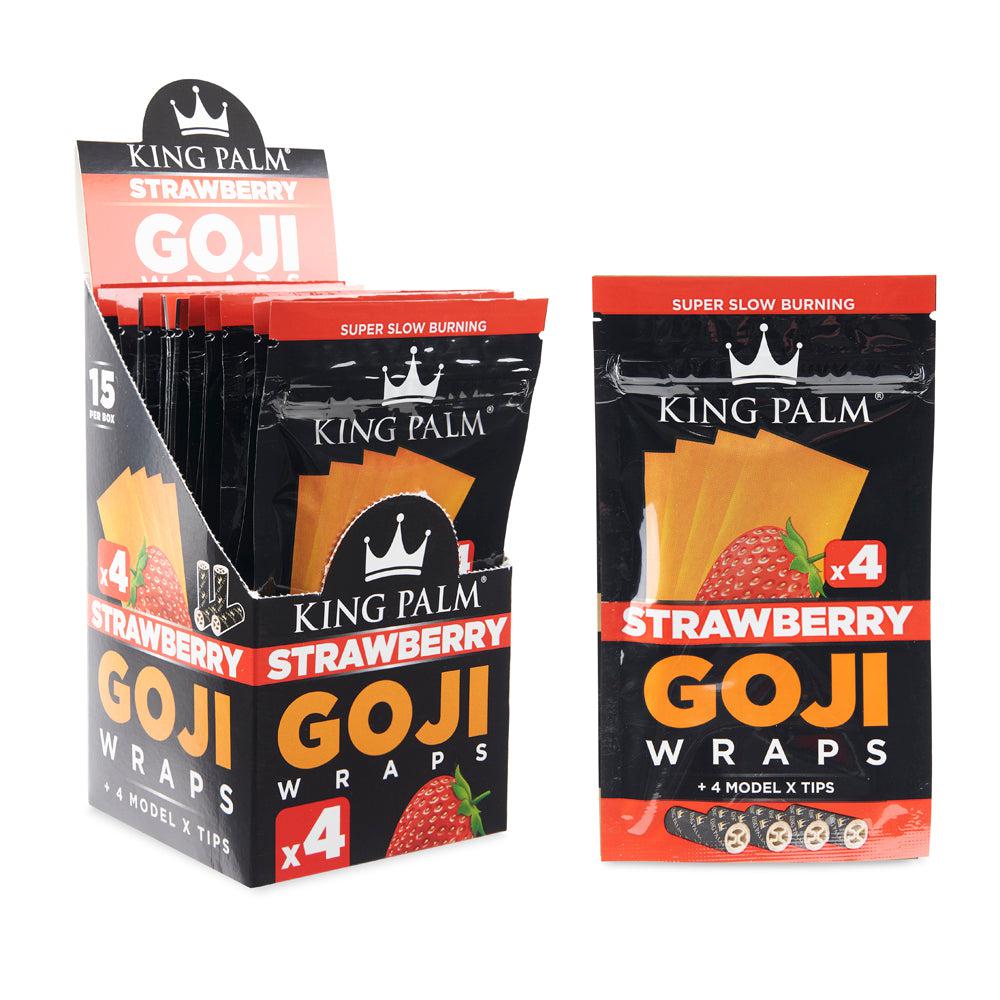 King Palm 4pk Goji Wraps 15ct Display - Discreet Smoker