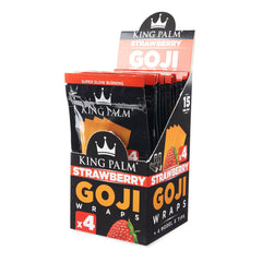 King Palm 4pk Goji Wraps 15ct Display - Discreet Smoker