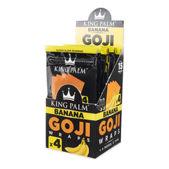 King Palm 4pk Goji Wraps 15ct Display - Discreet Smoker