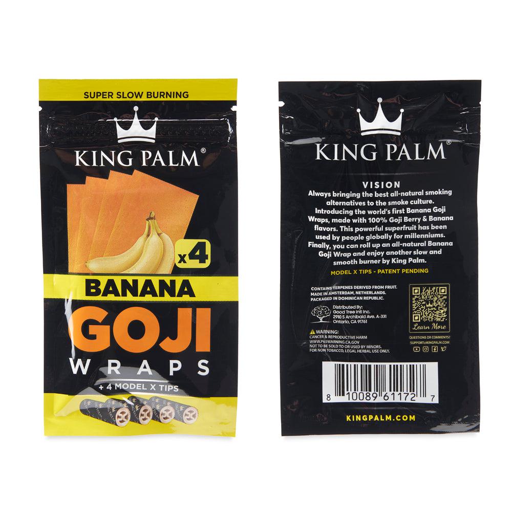 King Palm 4pk Goji Wraps 15ct Display - Discreet Smoker
