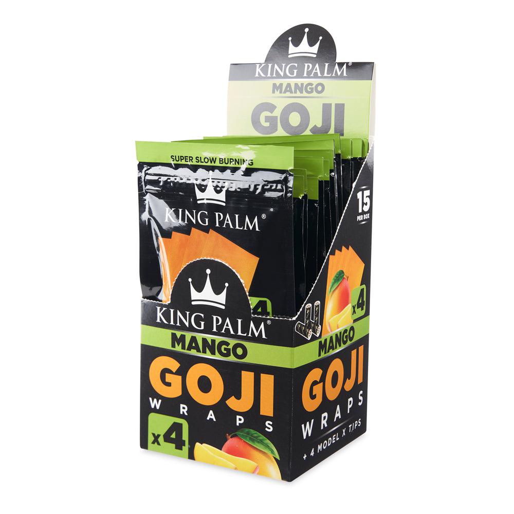 King Palm 4pk Goji Wraps 15ct Display - Discreet Smoker
