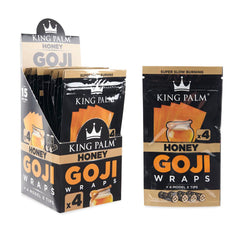 King Palm 4pk Goji Wraps 15ct Display - Discreet Smoker