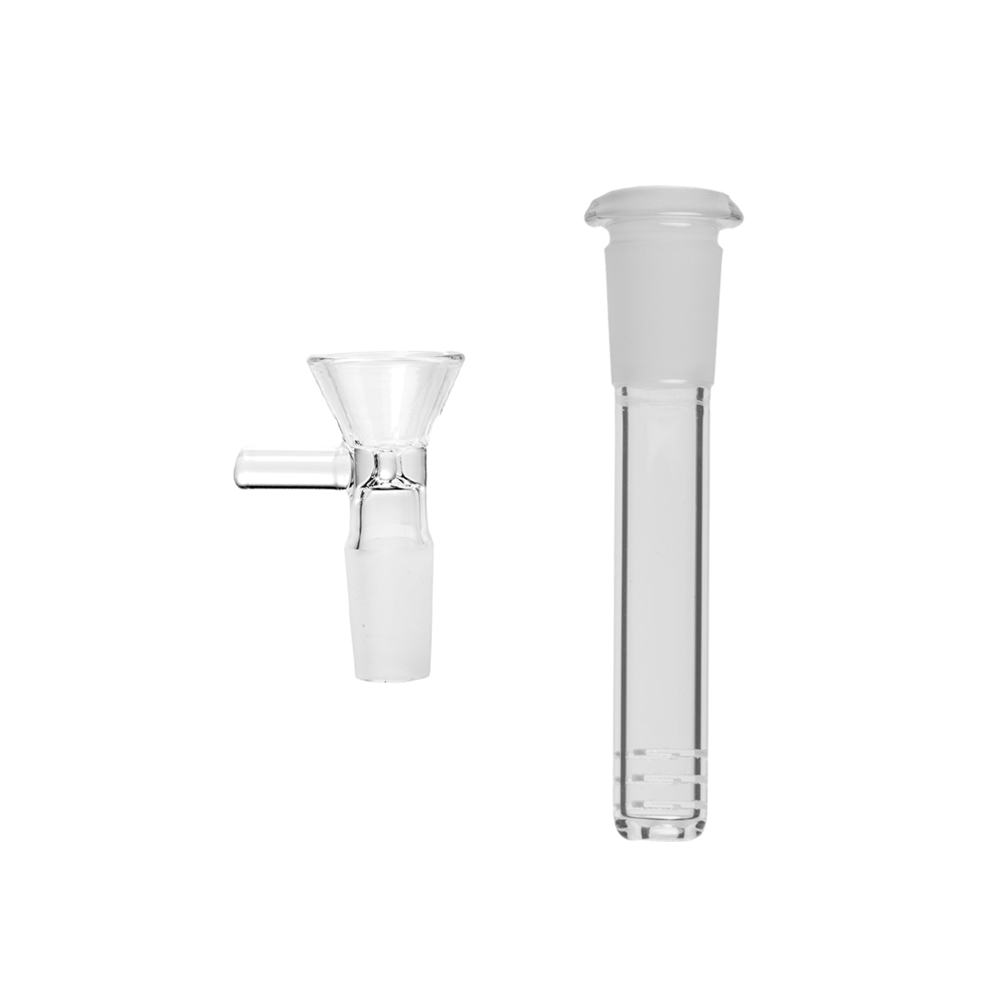 Human Grade Twisted Iridescent Tube Glass Water Pipe - Discreet Smoker