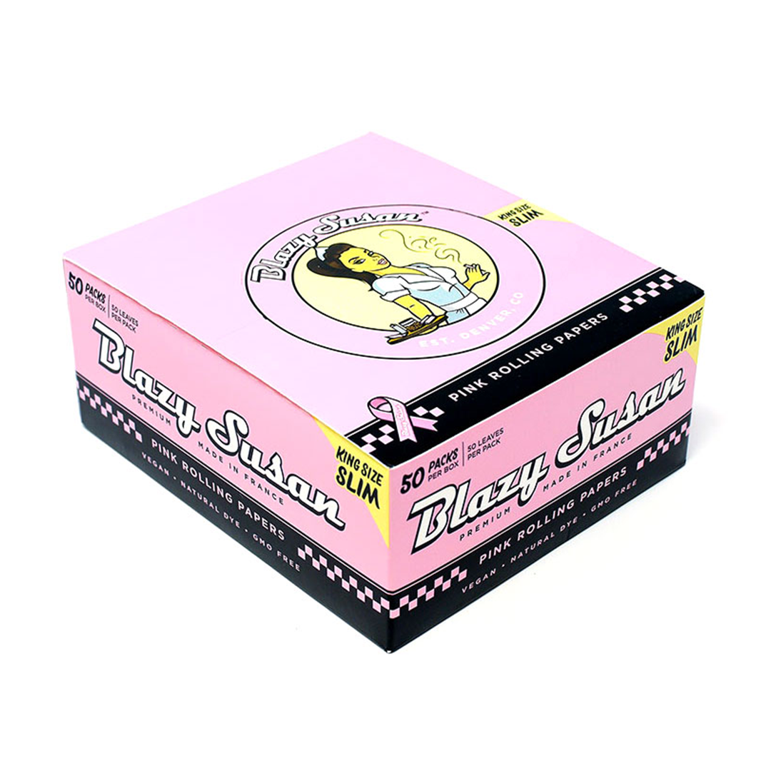 Blazy Susan Pink Rolling Papers - Discreet Smoker