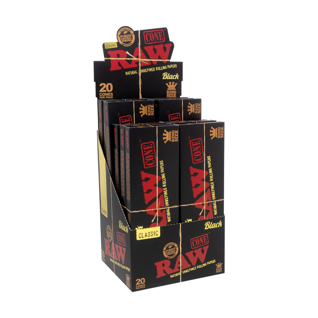 RAW Black Classic Cones - Discreet Smoker