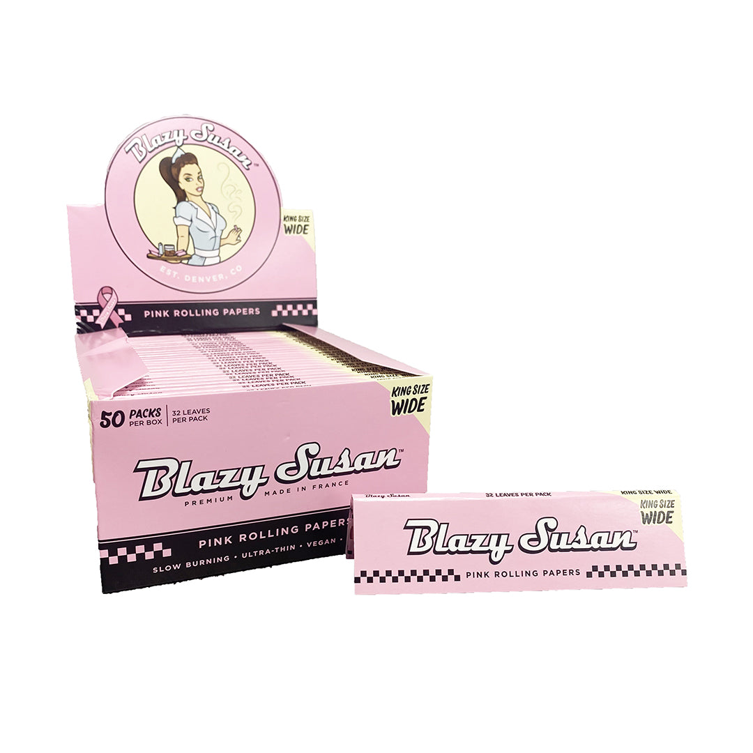 Blazy Susan Pink Rolling Papers - Discreet Smoker
