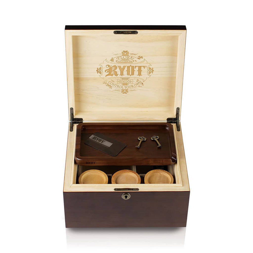 RYOT WOODEN LOCK-R BOX (11 X 10) - Discreet Smoker