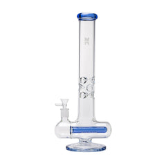 Human Grade Inline Tube Triple Ice Catch Glass Water Pipe - Discreet Smoker