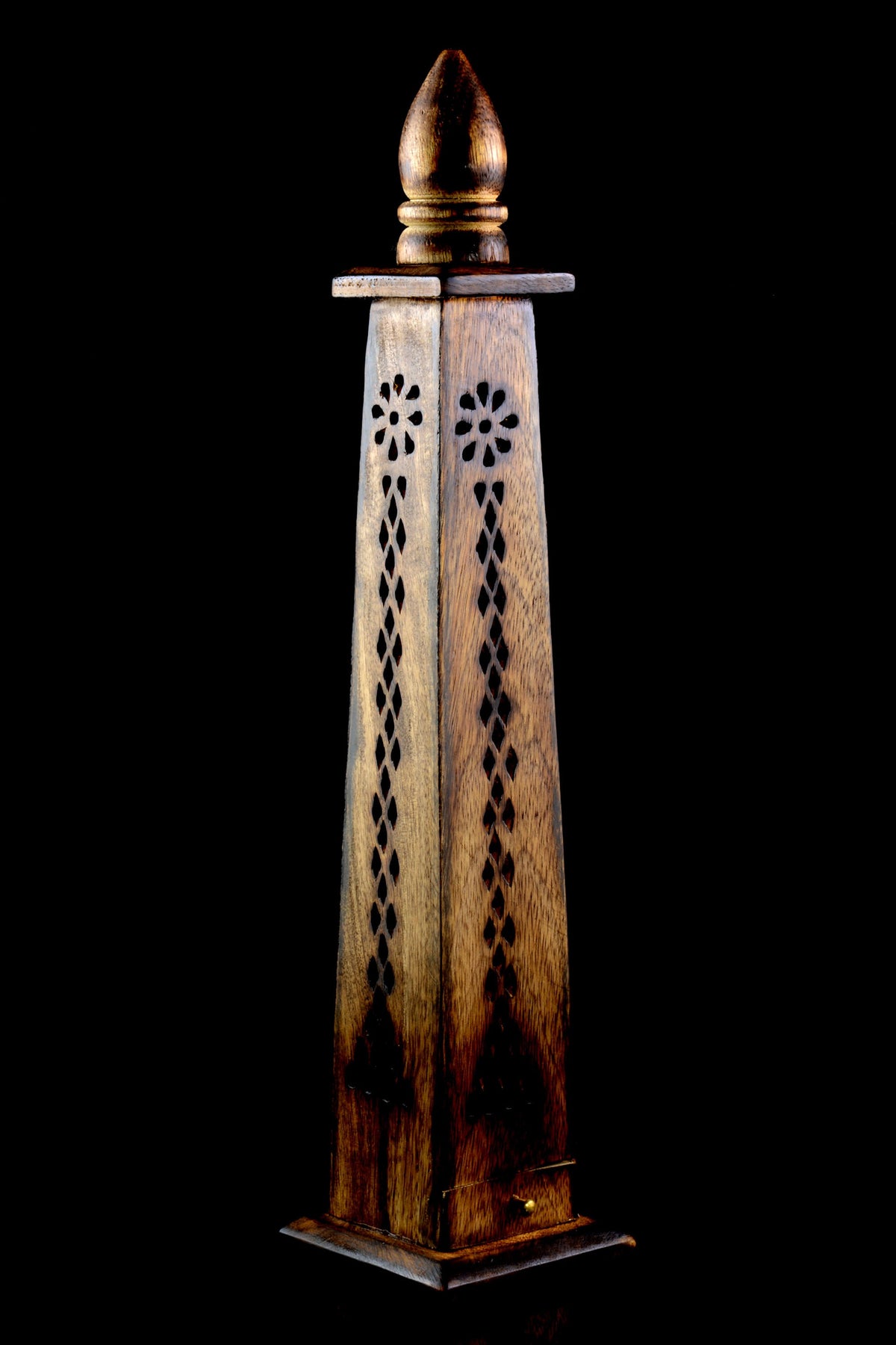 14.5″ Wood Tower Incense Holder - Discreet Smoker