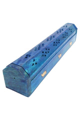 12″ Wood Incense Box – Metal Inlay - Discreet Smoker