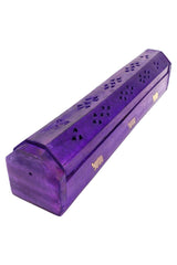 12″ Wood Incense Box – Metal Inlay - Discreet Smoker