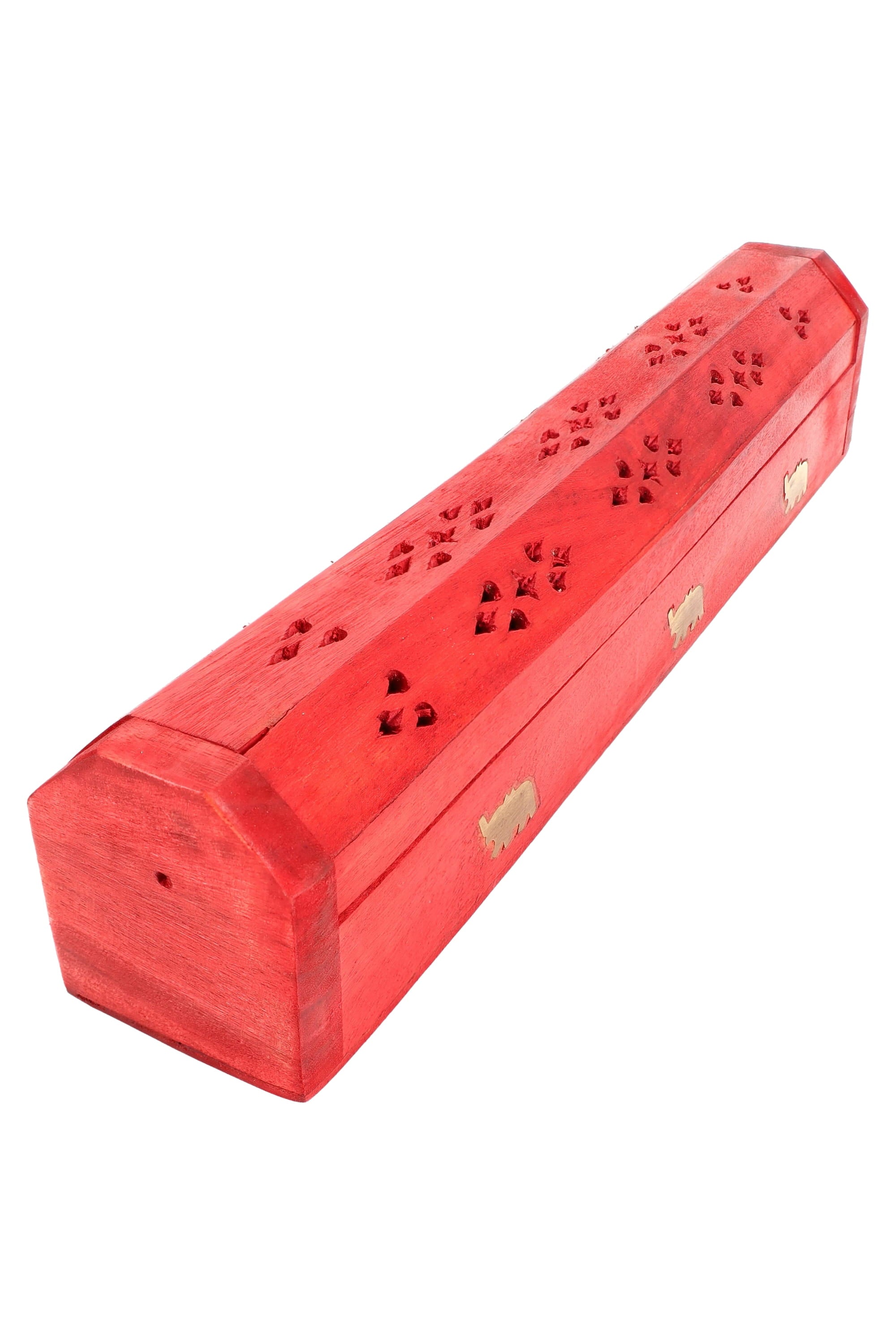 12″ Wood Incense Box – Metal Inlay - Discreet Smoker