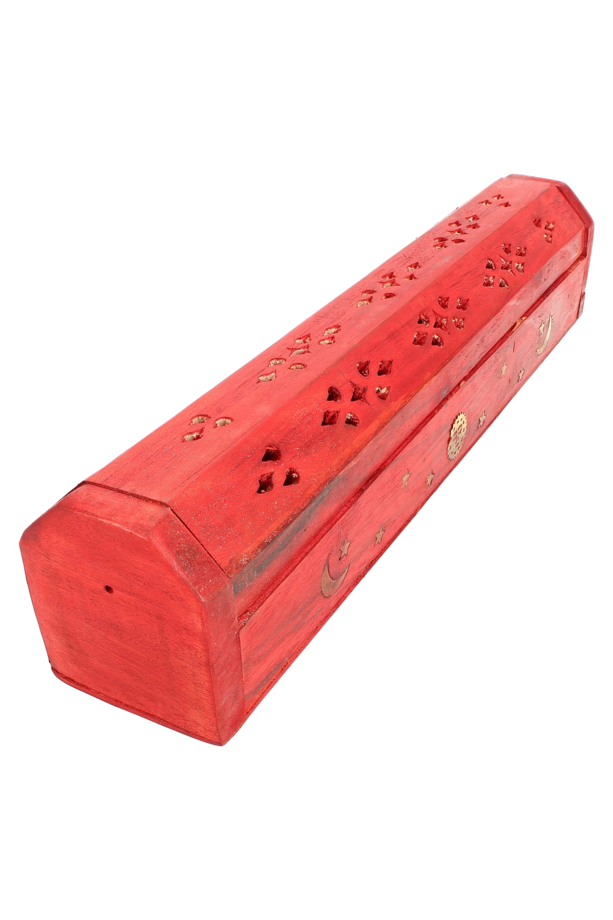 12″ Wood Incense Box – Metal Inlay - Discreet Smoker