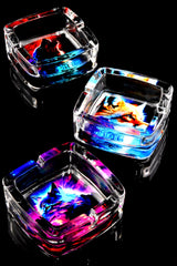 3.5″ Square Glass Ashtray – Pop Designs - Discreet Smoker