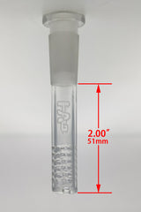 TAG - 14/10MM 6 Row x 2 (36 Hole) Open End Gridded Super Slit Downstem - Discreet Smoker