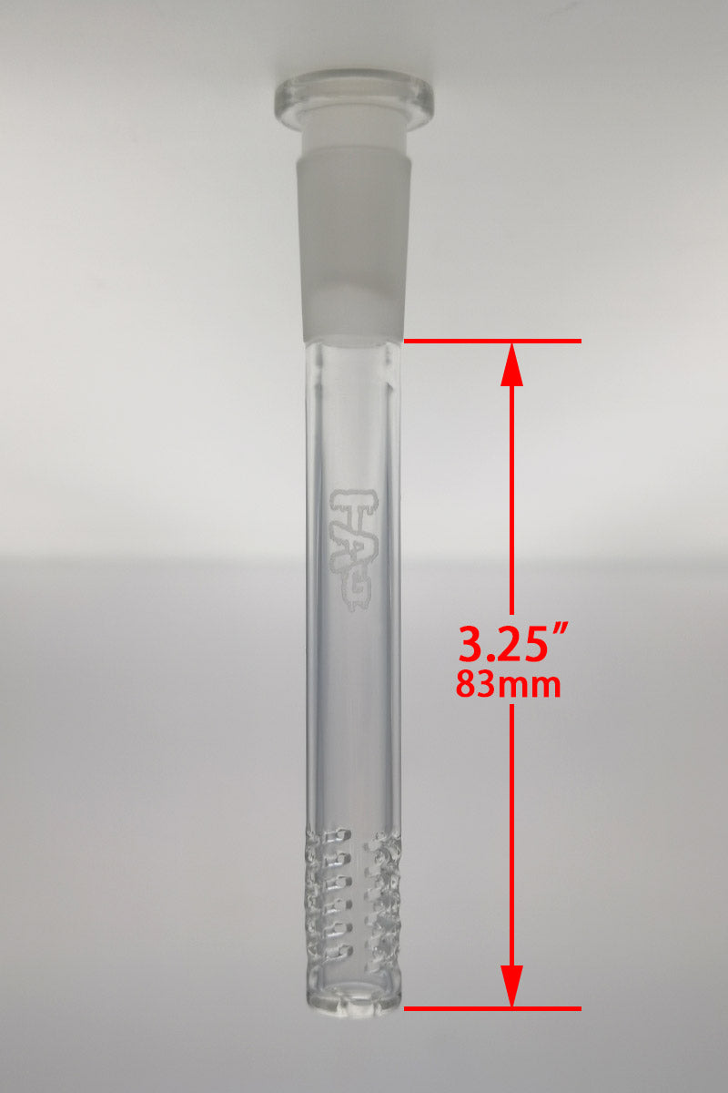 TAG - 14/10MM 6 Row x 2 (36 Hole) Open End Gridded Super Slit Downstem - Discreet Smoker