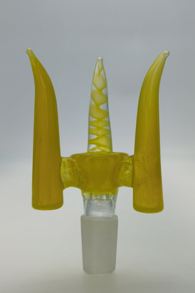 TAG - 4 Hole Disc Screen Slide with Inverted Triple Horn Handle - Discreet Smoker