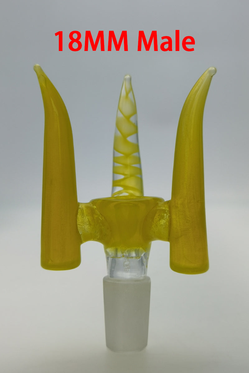 TAG - 4 Hole Disc Screen Slide with Inverted Triple Horn Handle - Discreet Smoker